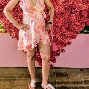 Miami Pink and White Floral Dress
